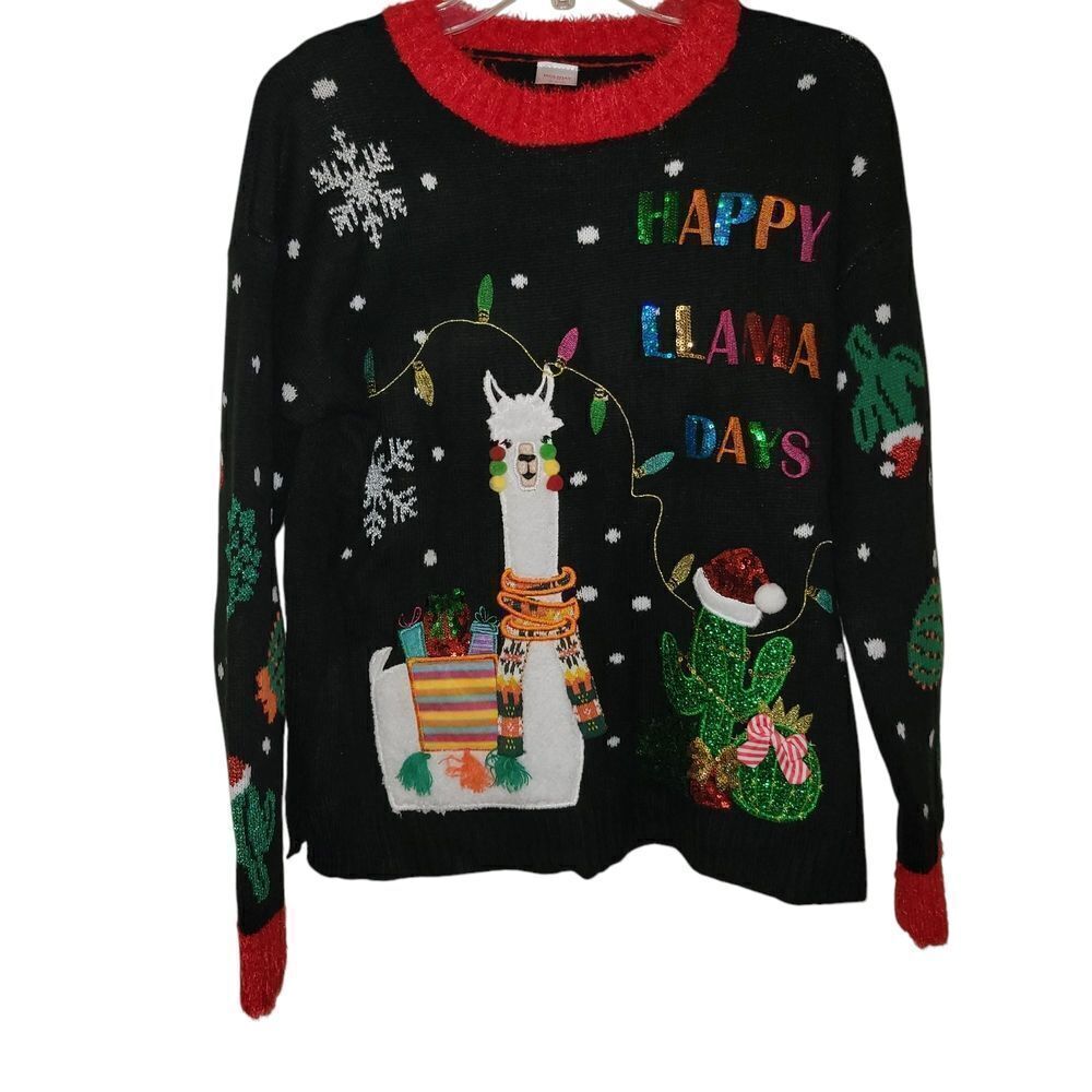 Festive Llama Holiday Sweater